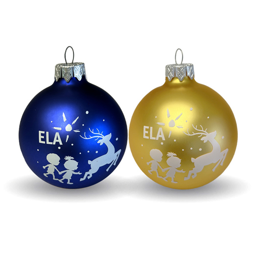 Christmas ornaments (blue and gold)